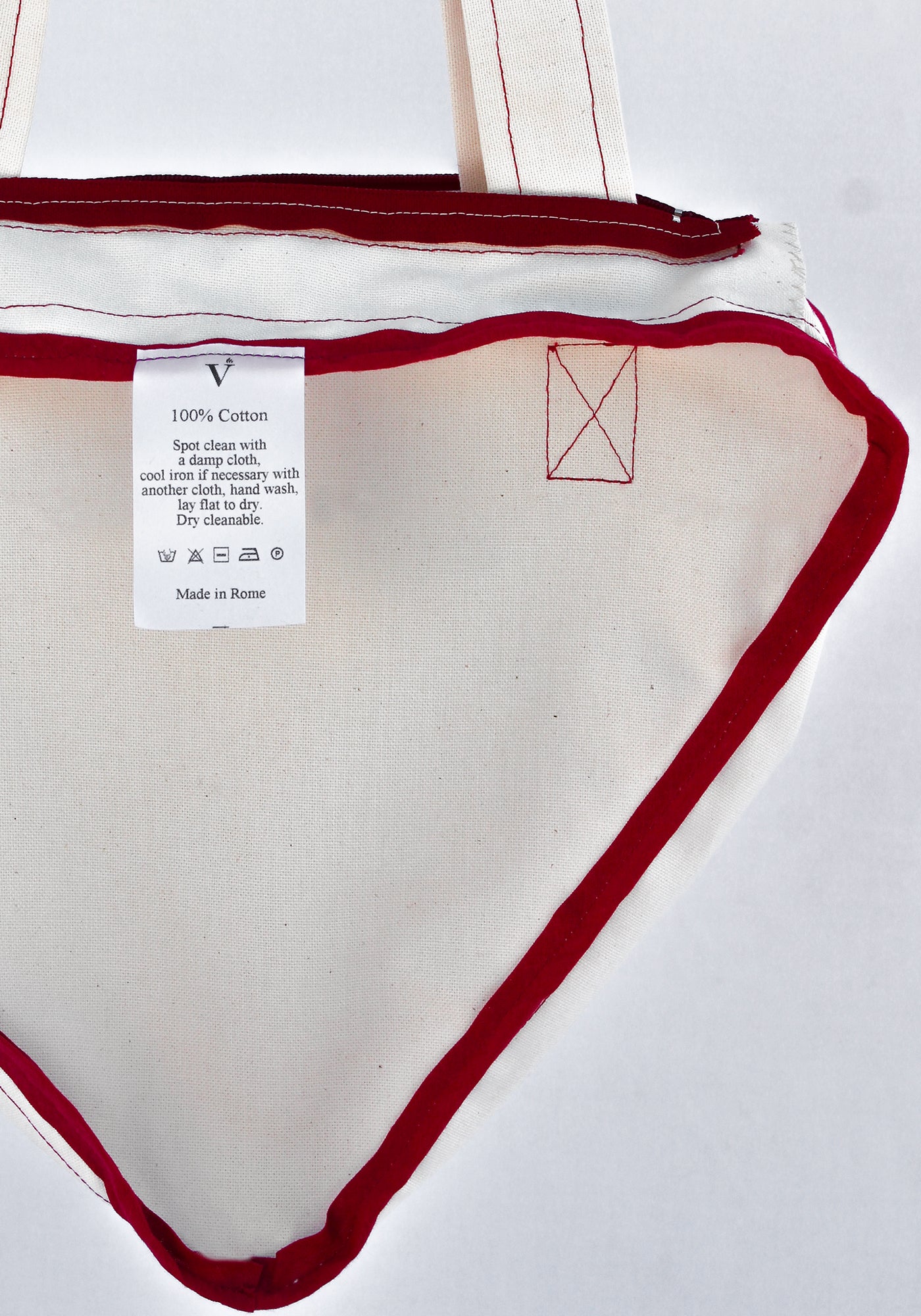 CLODIA CANVAS TRIANGLE TOTE BEIGE - Vestalis Roma