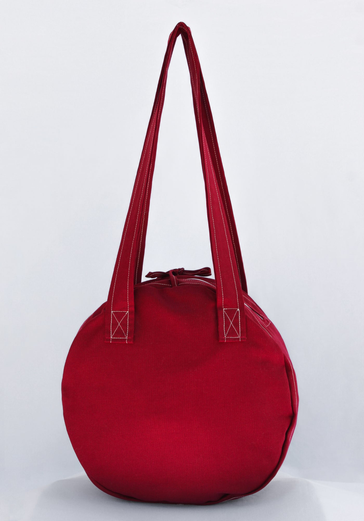 CLODIA CANVAS CIRCLE TOTE ROSSO - Vestalis Roma